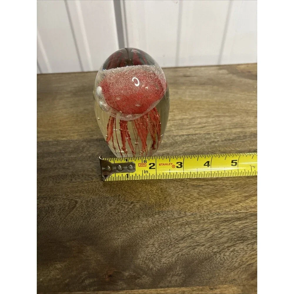 Jelly Fish Red 4 Inch Paper Weight
